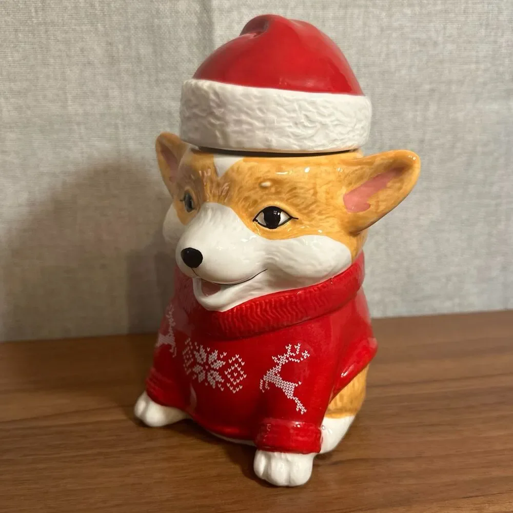 Holiday Sweater Corgi Candle Set